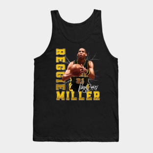 Reggie Miller Choke Sign Basketball Legend Signature Vintage Retro 80s 90s Bootleg Rap Style Tank Top